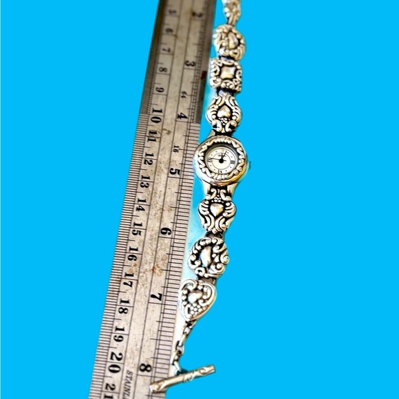 Brighton Florence Silver Watch silver plated design on the band.  New battery